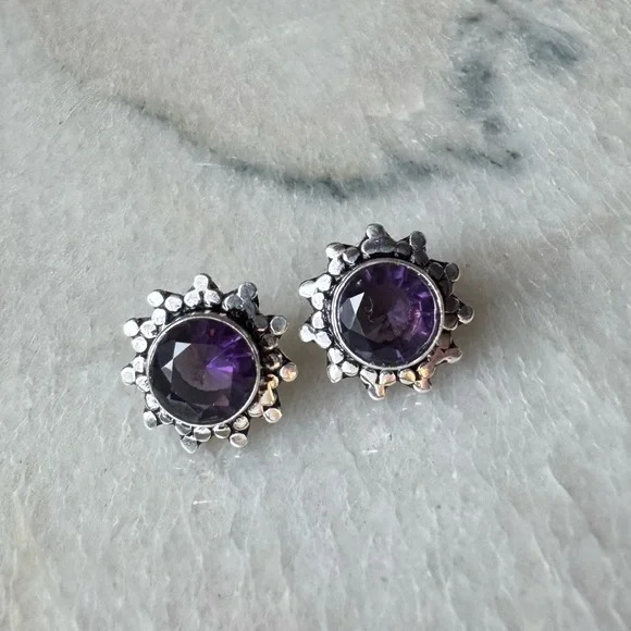NWOT Sundance Amethyst Shadows Earrings, Amethyst, Sterling Silver - Picture 2 of 5
